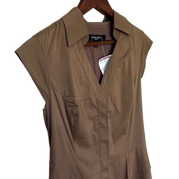 Nine West Cotton Blend Tiered Mini Dress - Picture 3 of 8